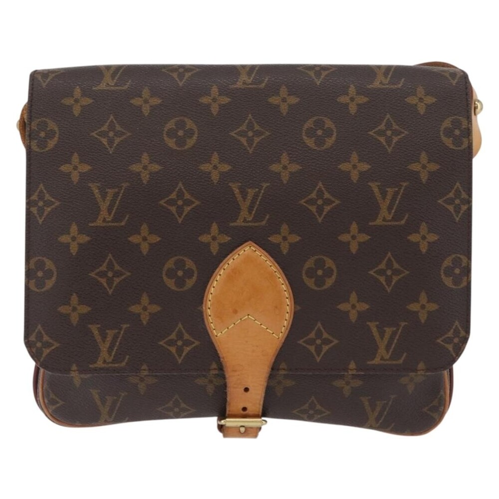 Louis Vuitton Monogram Cartouchiere GM Shoulder Bag Brown